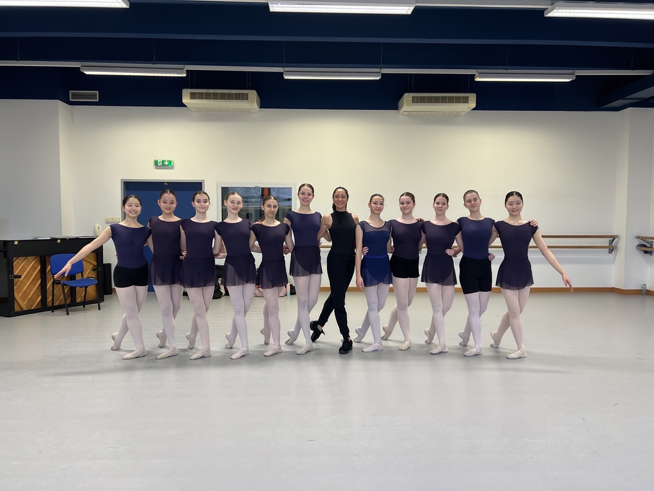 Yvonne with her students in Hungary