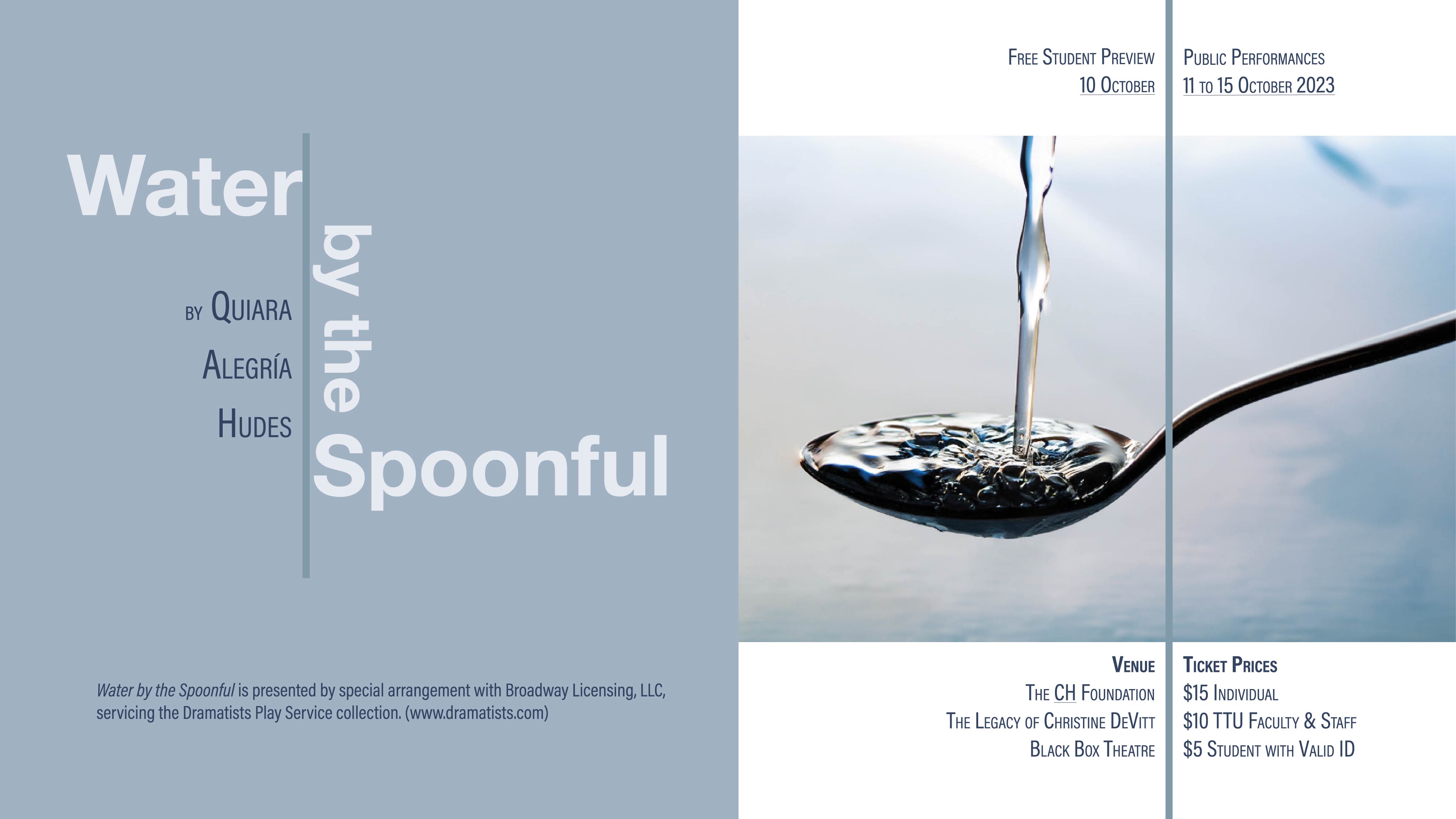 Water by the Spoonful card