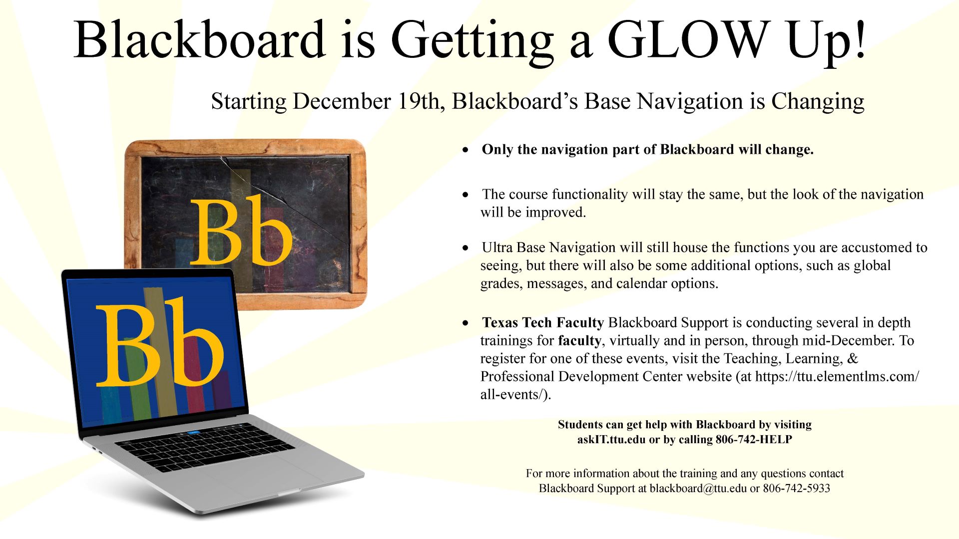 Blackboard is getting a glow up!