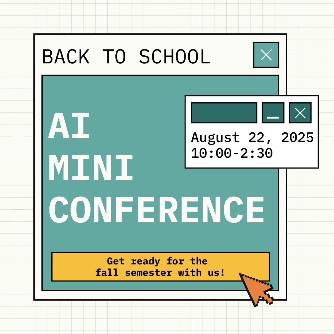 Flyer for Back-to-School AI Mini Conference