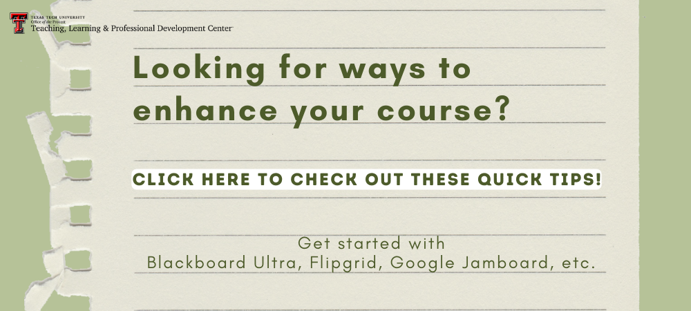 Teaching Quick Tips