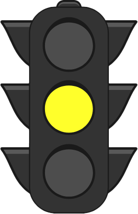 Yellow traffic light