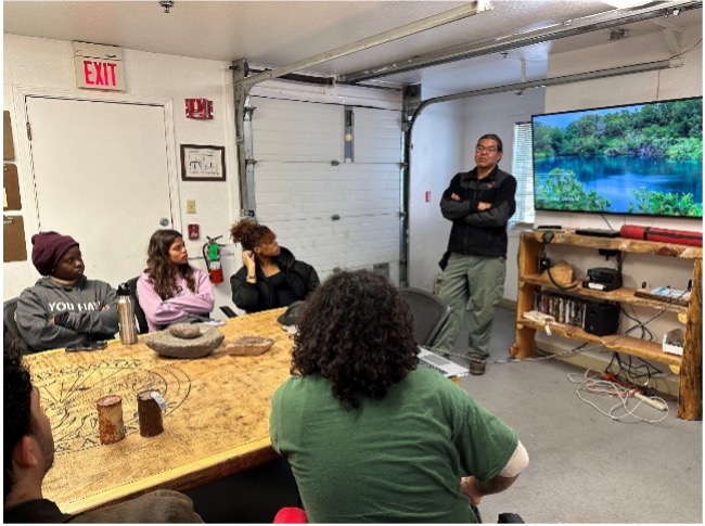 A group of people in a room