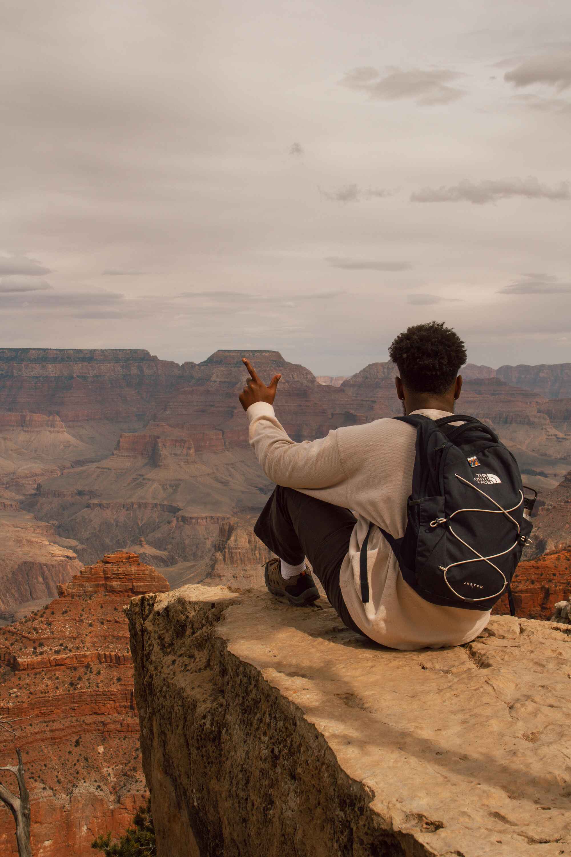 Nathan showing Guns Up at Grand Canyon