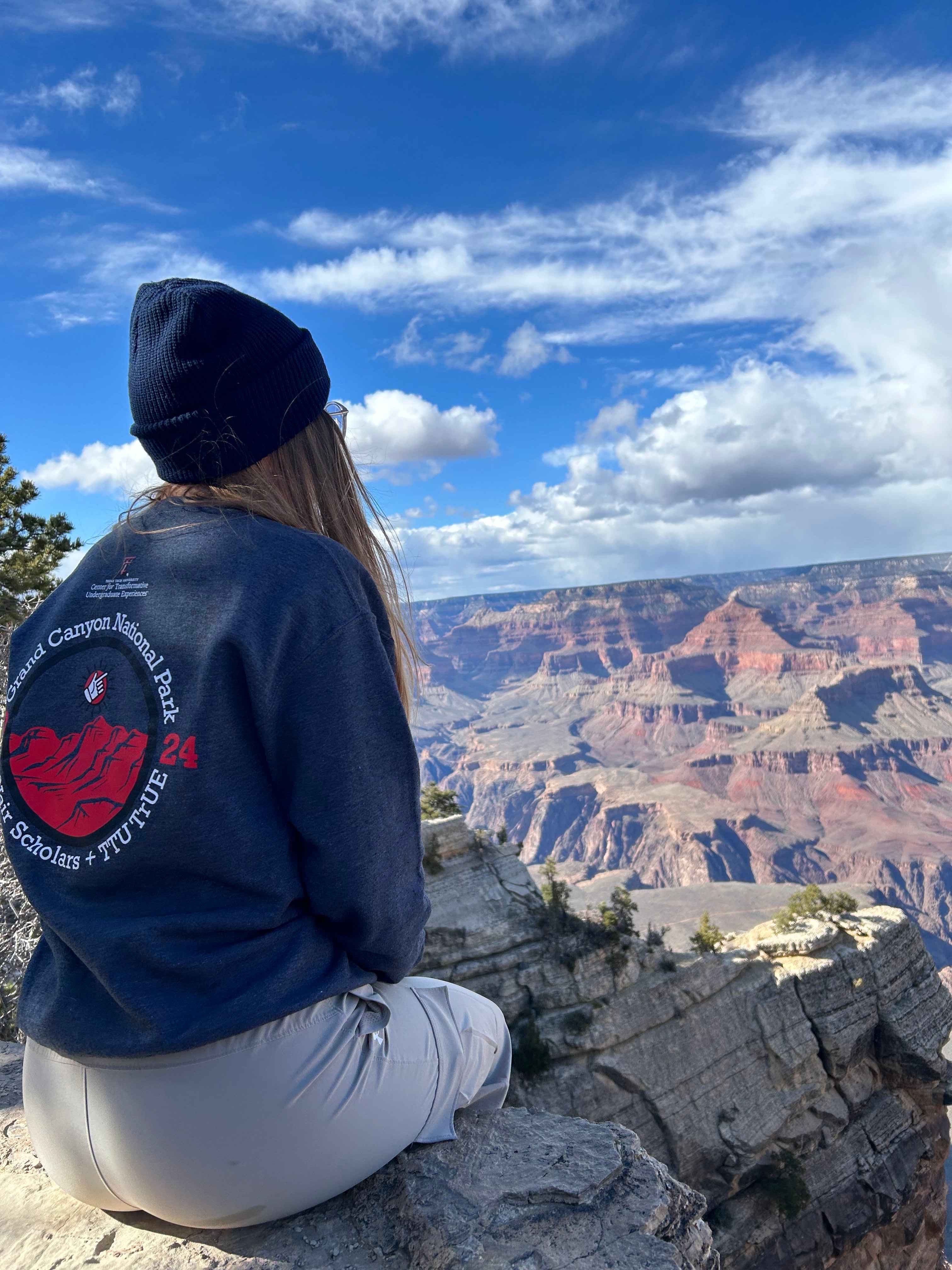 Taylin overlooking the Grand Canyon.
