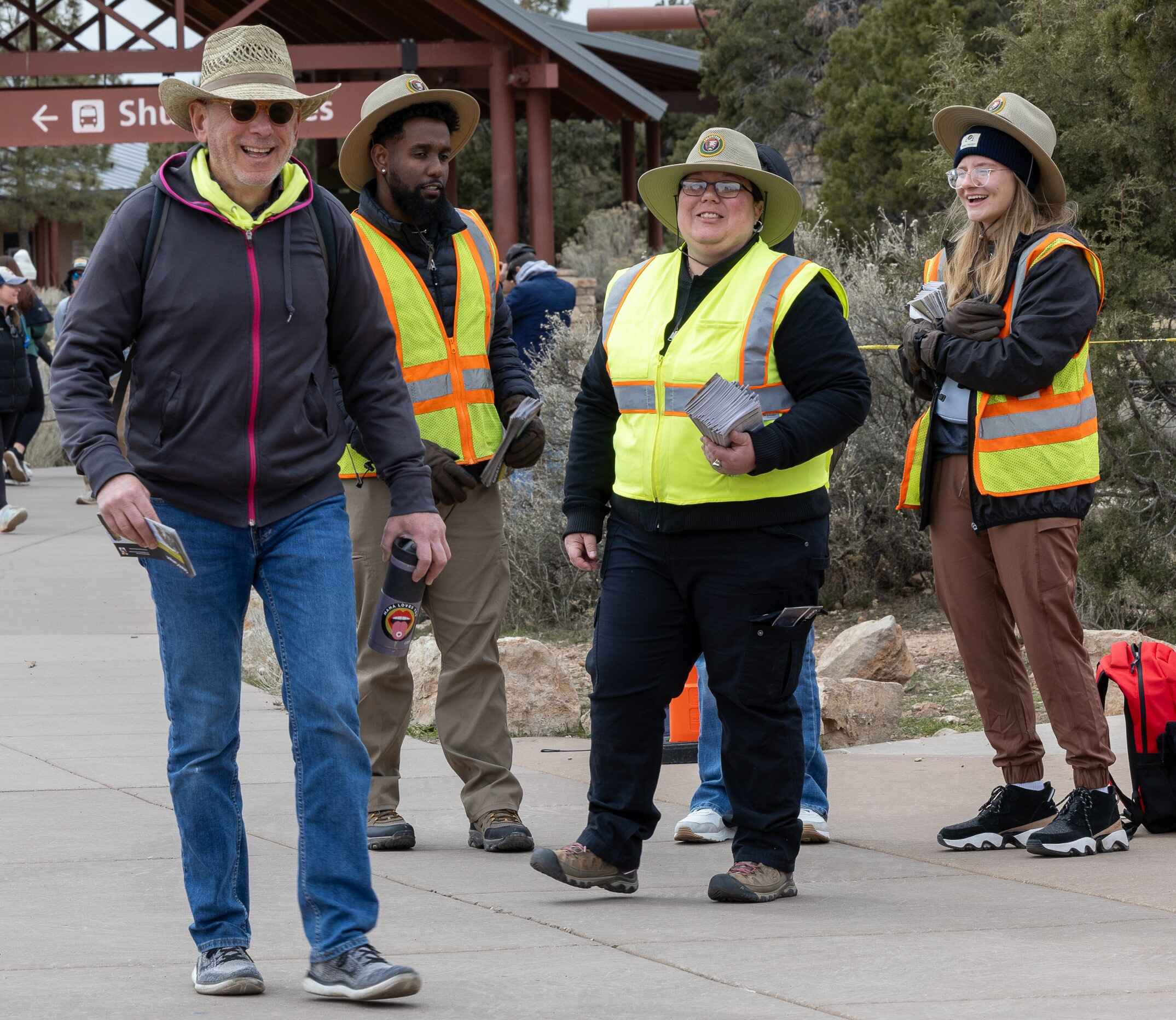 Sarah with 3 others at Grand Canyon