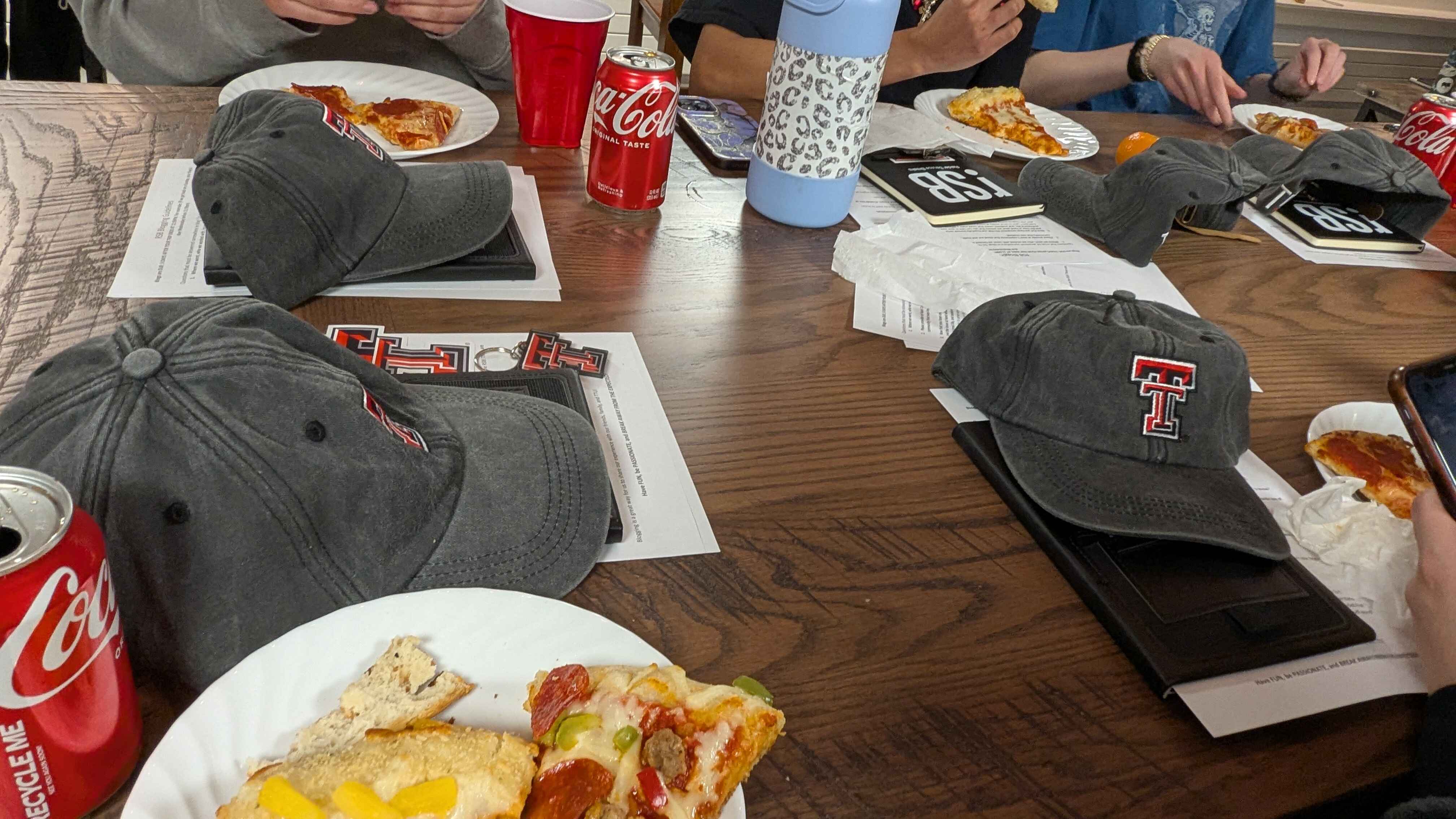People eating at a table