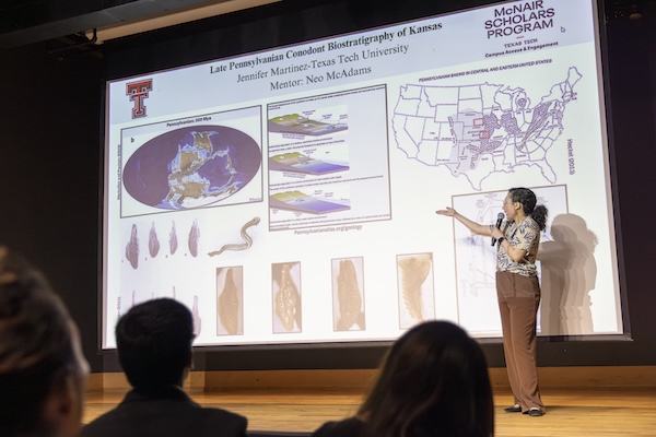 student presenting at the 2023 symposium