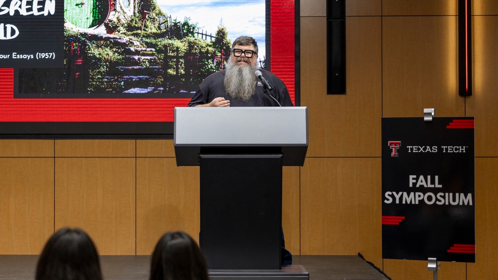 Student presenting at Fall Symposium