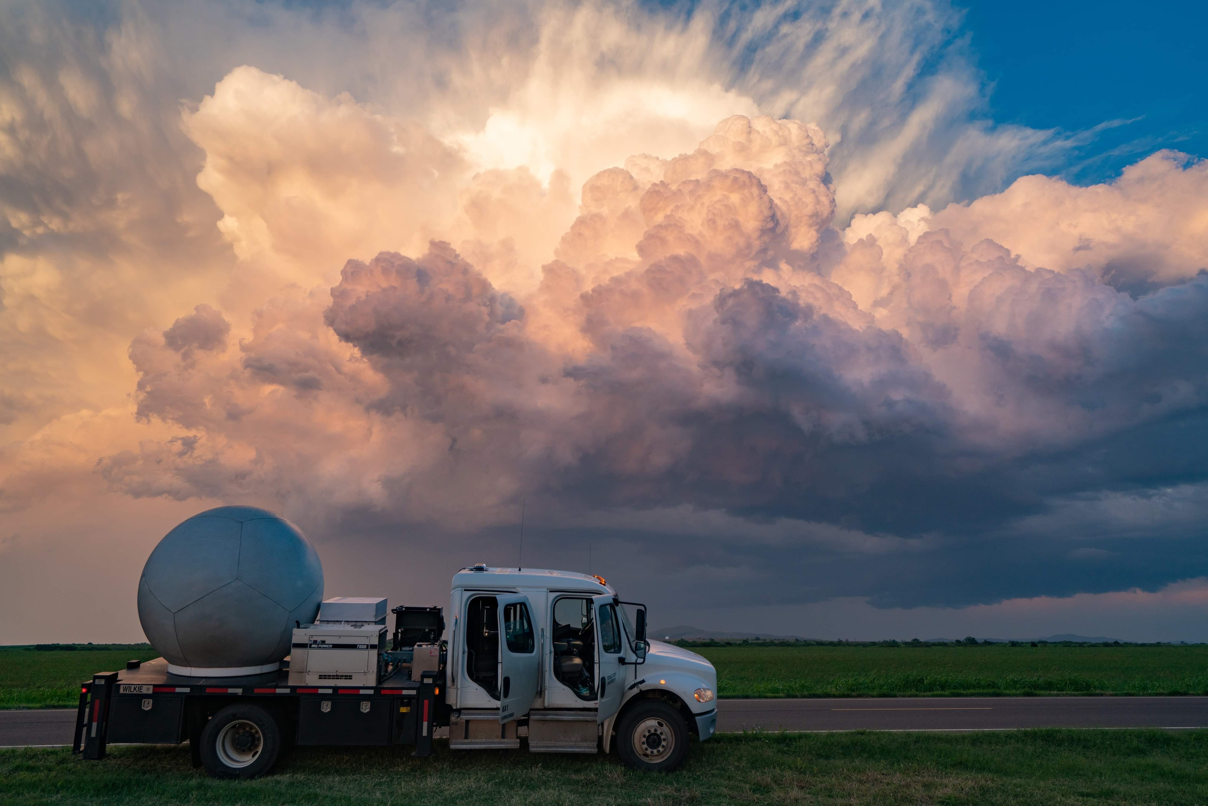 Ka radar in front of a storm