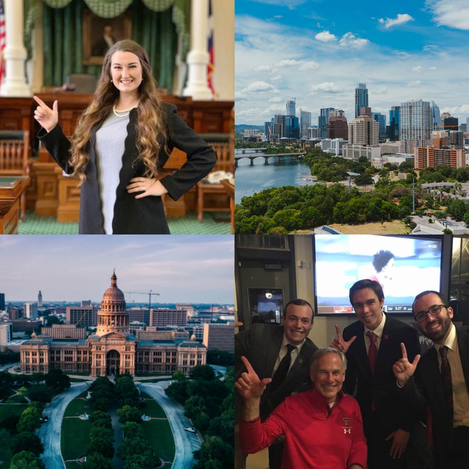 Intern in House Chamber, City Skyline, Texas Capitol Building, Tech Interns with Gov. Abbott