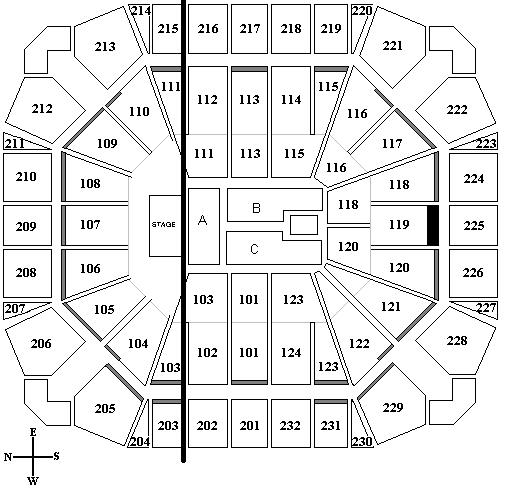 End Stage Seating Sample for Special Events