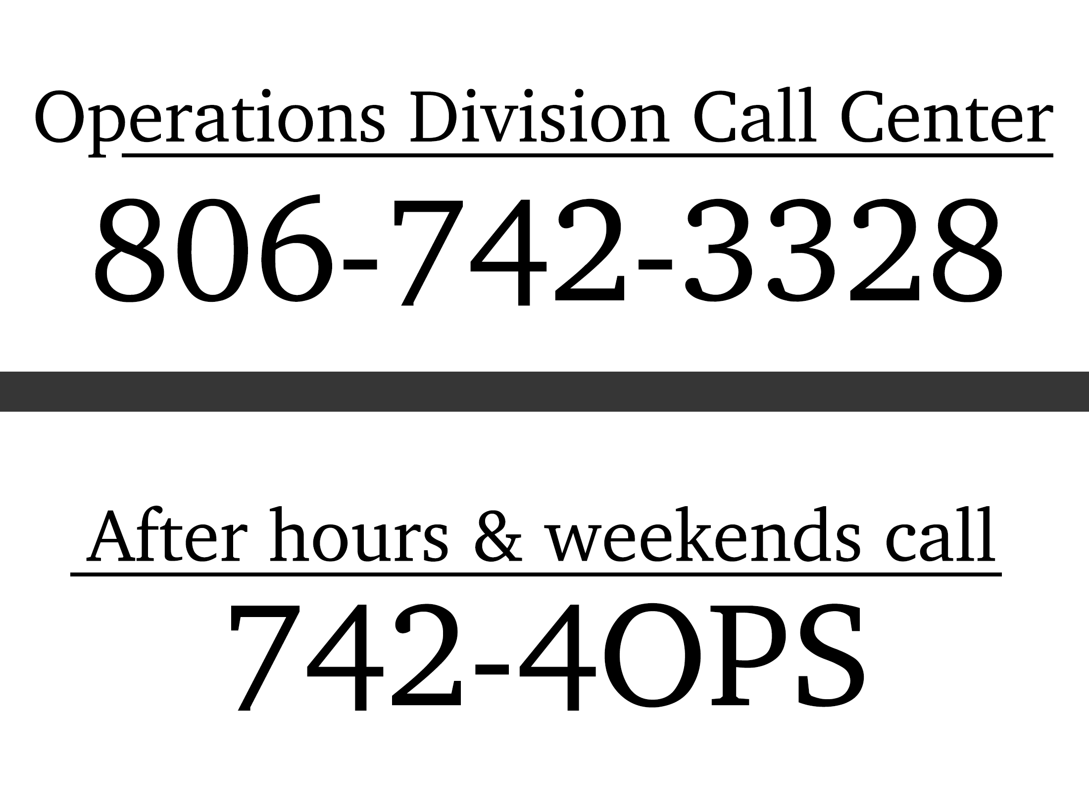 Ops Div Call Center