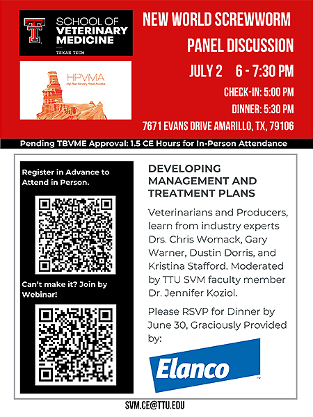 Event Flyer New World Screwworm Panel Discussion Flyer