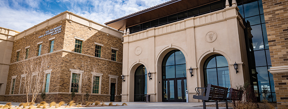 front of building