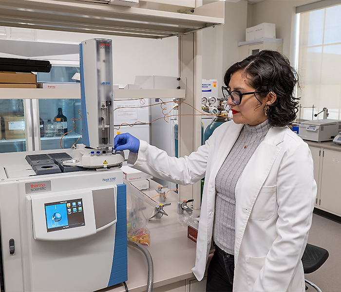 Daniela performing research