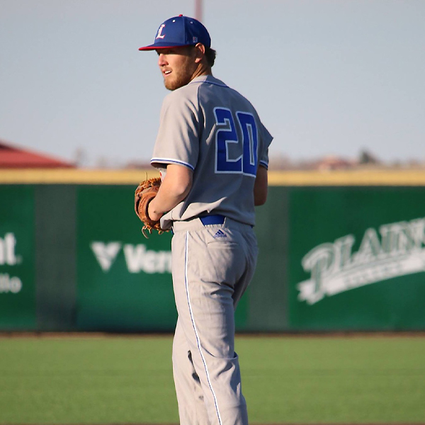 Kameron playing baseball
