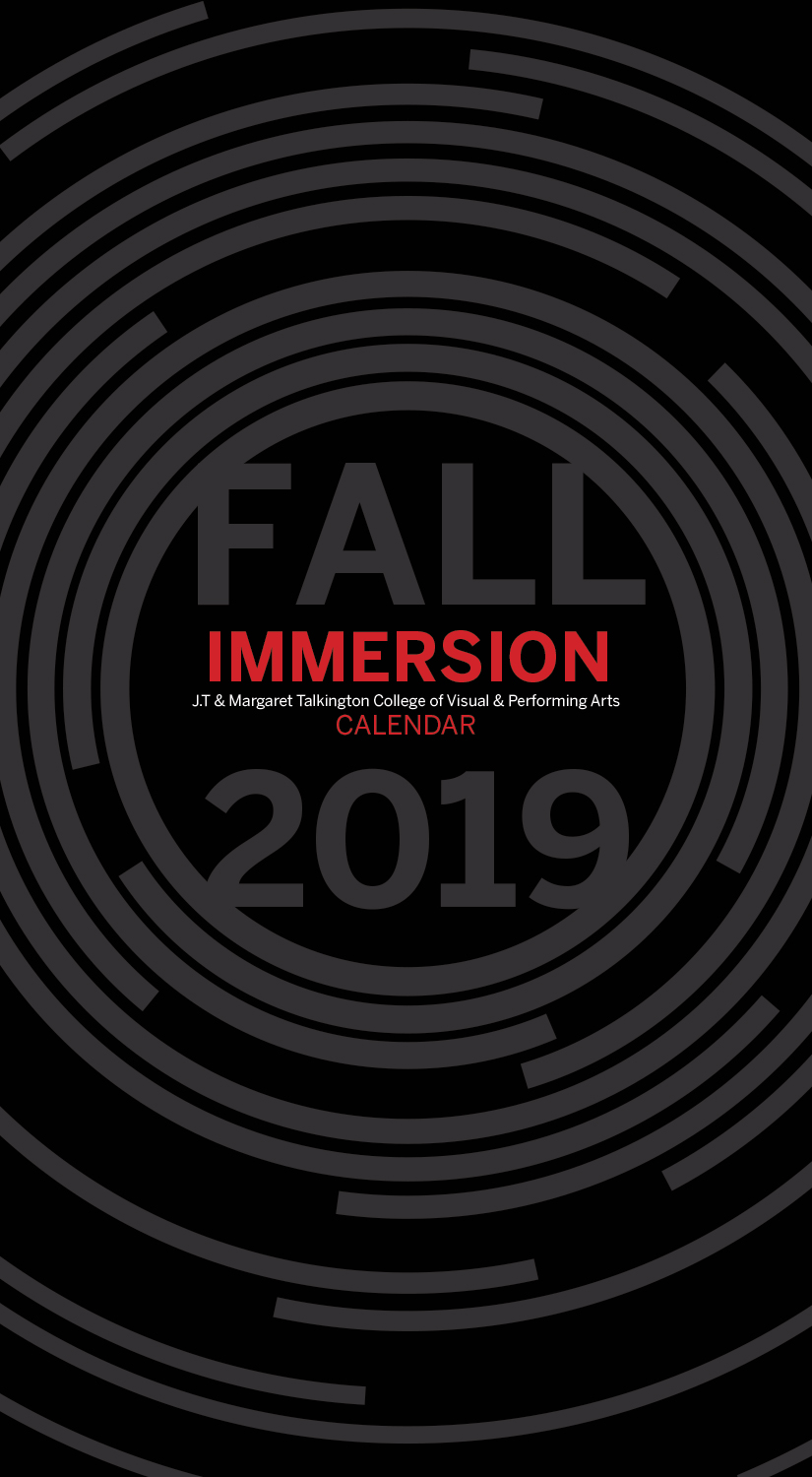 Fall 2019 Immersion Calendar