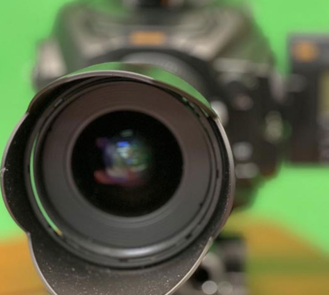 Close up of video camera