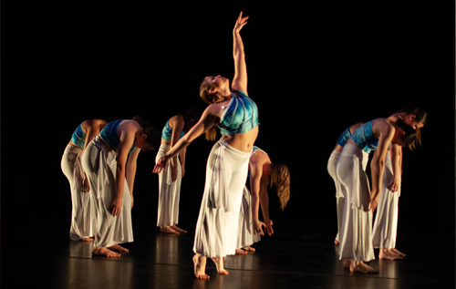 Multiple Student dancers performing onstage