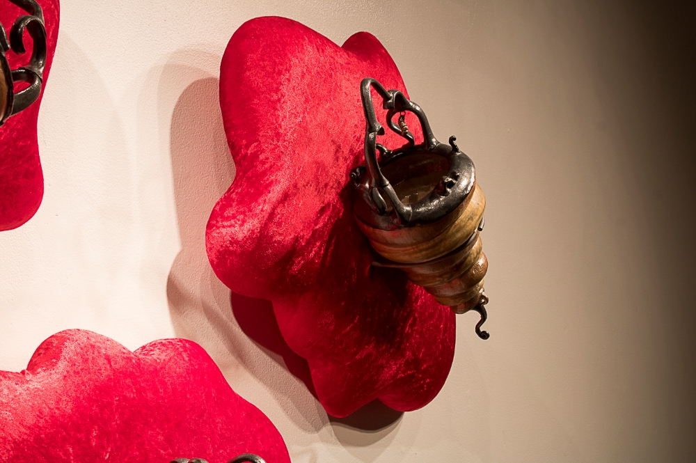 Closeup of Artwork by Hunter Marze titled 'Baskets'