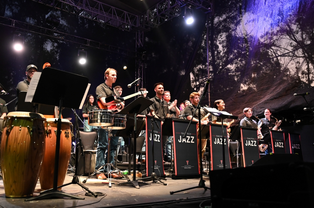 The Jazz Ensemble standing for standing ovation