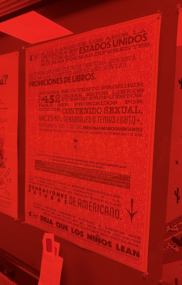 Graphic Design poster by Madelyn Hopper and Rylee Tucker as viewed through 3D glasses