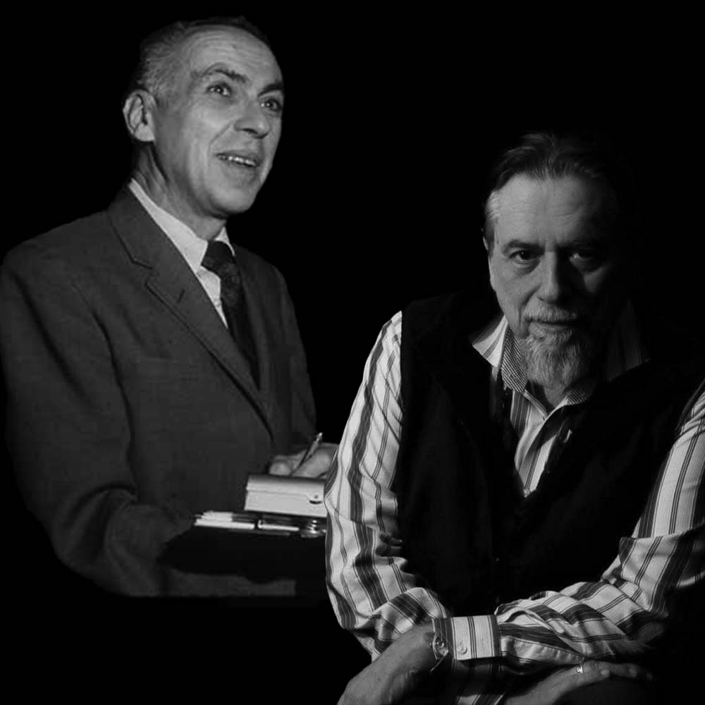 black and white photo of Ron Schulz and Johnathan Marks